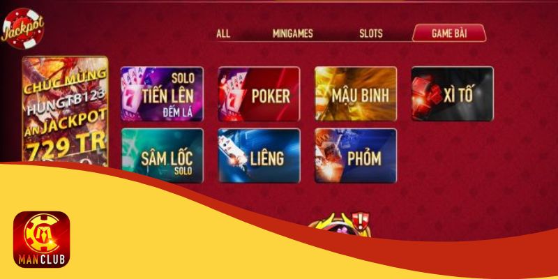 Game Bài Online Manclub – Sân Chơi Cho Mọi Lứa Tuổi 2 Điểm mặt những game bài online Manclub hot